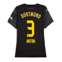 Camiseta Borussia Dortmund Waldemar Anton #3 Visitante Equipación para mujer 2024-25 manga corta